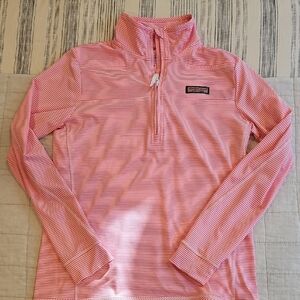 Vinyard Vines WOMENS XS Pink And White Striped Pullover EUC